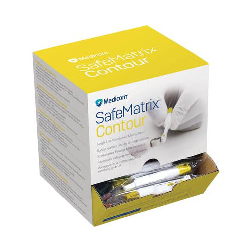 Medicom 30060 SafeMatrix Dental Matrix Bands 4.5mm Narrow Contour Yellow 50/Bx Medicom 30060 SafeMatrix Dental Matrix Bands 4.5mm Narrow Contour Yellow 50/Bx